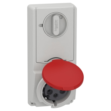 MUREVA PK (Unika) Panelre szerelhető, reteszelhető aljzat, 3P+N+F, 6h, 32A, 415V, IP44, olvadóbiztosítós 82147