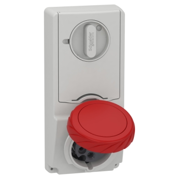 MUREVA PK (Unika) Panelre szerelhető, reteszelhető aljzat, 3P+N+F, 6h, 16A, 415V, IP65, olvadóbiztosítós 82186