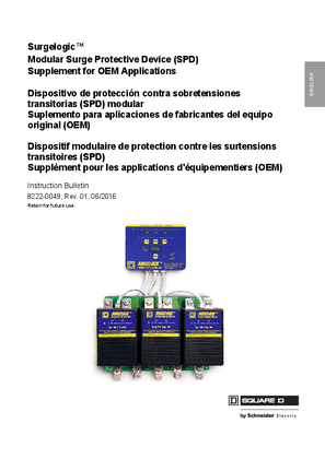 Surgelogic Modular SPD - Supplement for OEM Applications Instruction Bulletin
