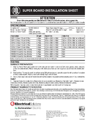 Switchboard installation instructions, for residential distribution boards (Superboard Series)