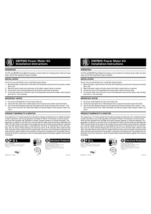 Distribution Board Power Meter Kit (DBFPMK) Installation instructions