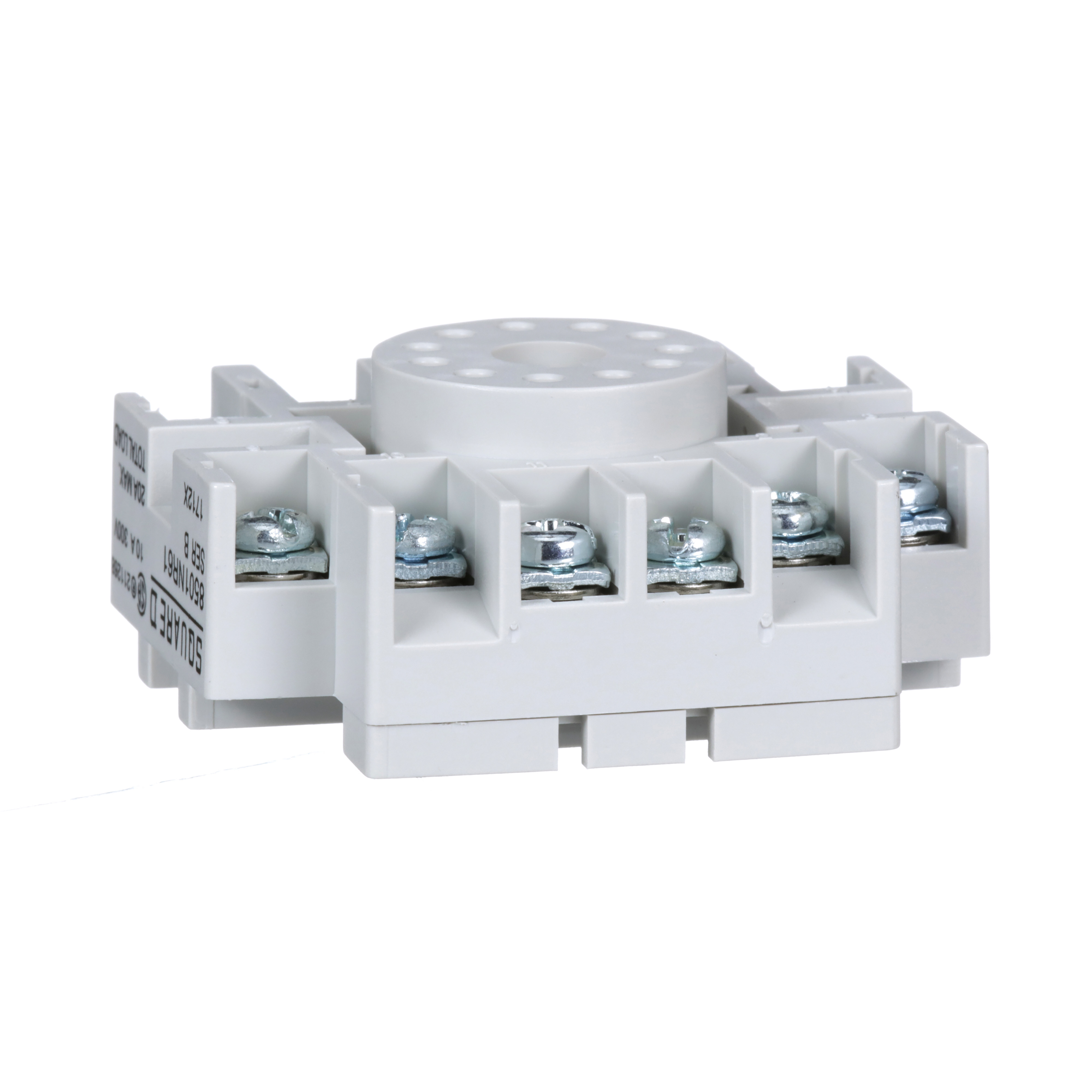 Plug in relay, Type N, relay socket, 11 tubular pin, single tier, for 8510KP relays and 9050JCK timers
