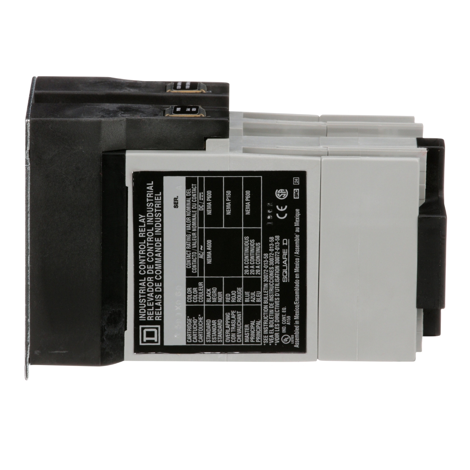 8501XO60V02 - NEMA Control Relay, Type X, machine tool, 10A 