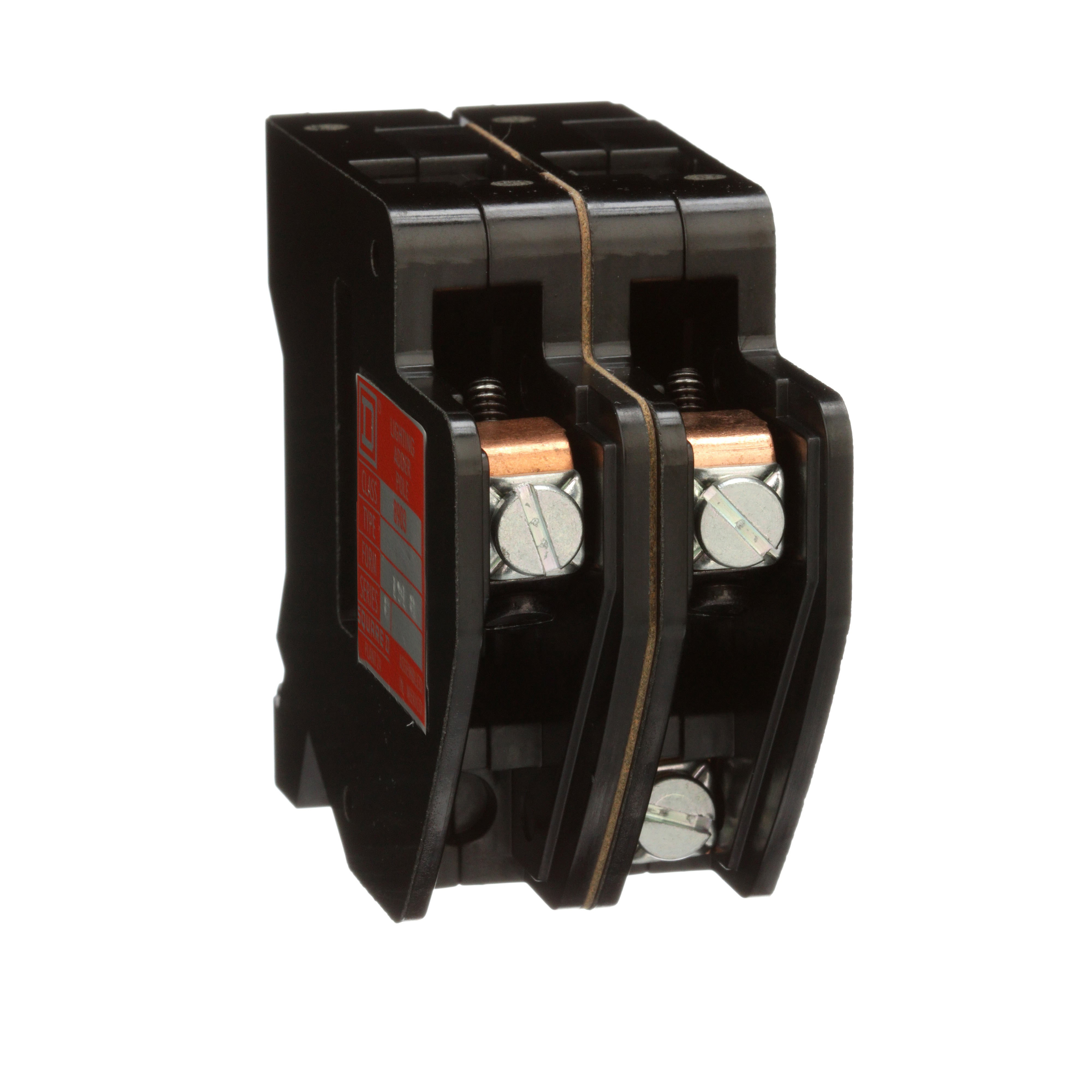 Contactor, Type L, multipole lighting, power pole, 30A, 2 pole, 2 normally open contacts, 600V, left side mount