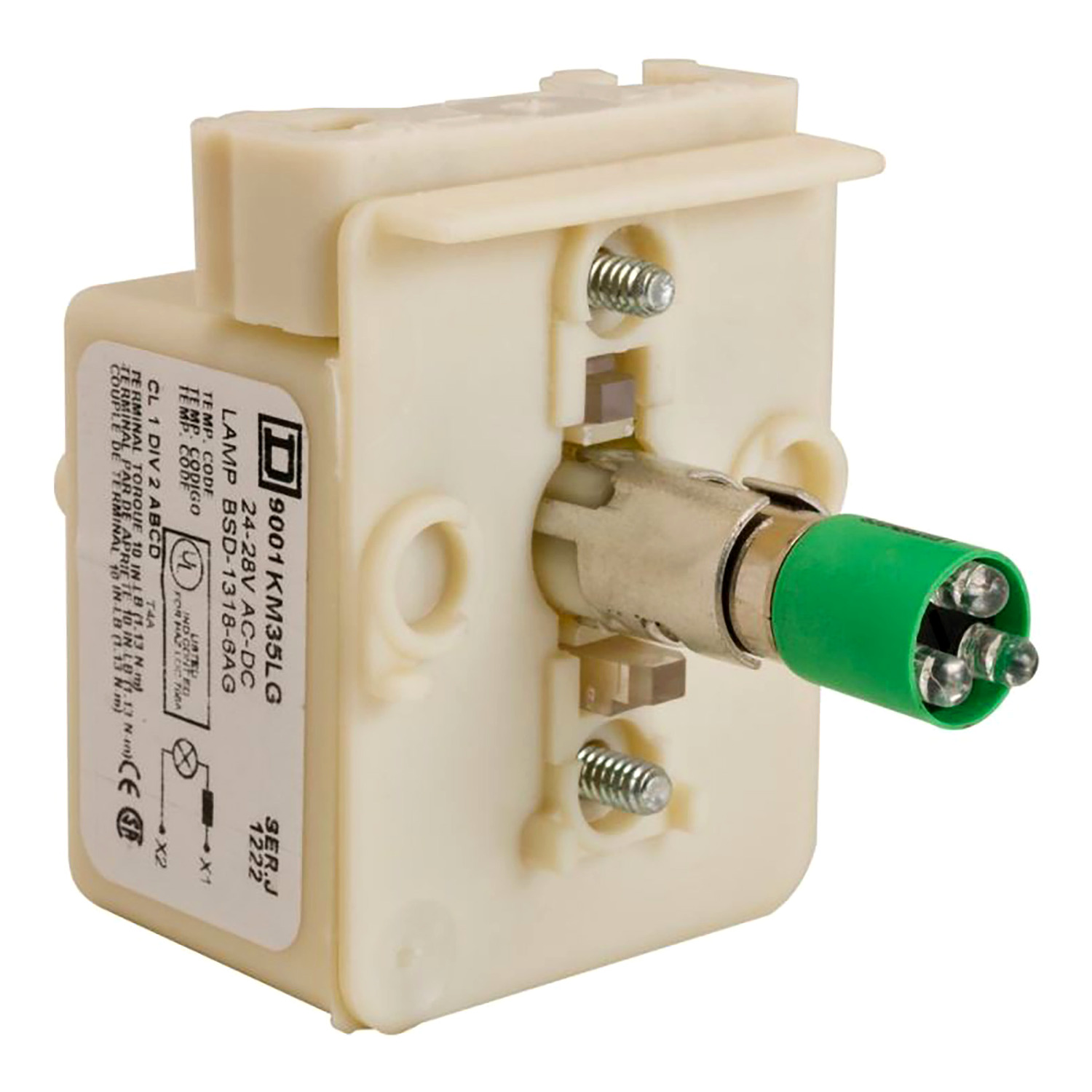 Light module, light block, Harmony 9001K, Harmony 9001SK, Harmony 9001SK, 30mm, LED green, 24...28V