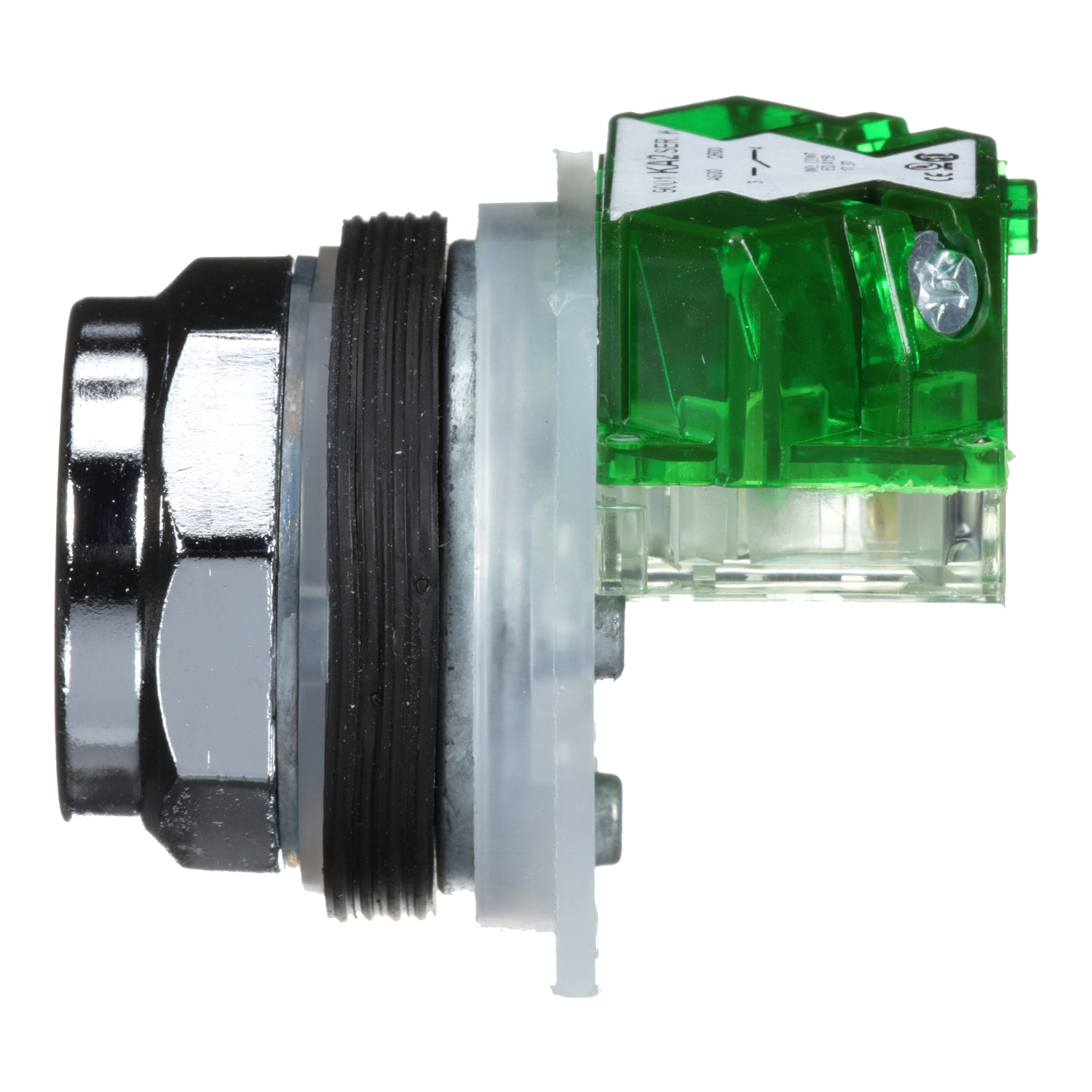 9001KR1BH5 30mm Push Button, Type K, push button, full guard, black