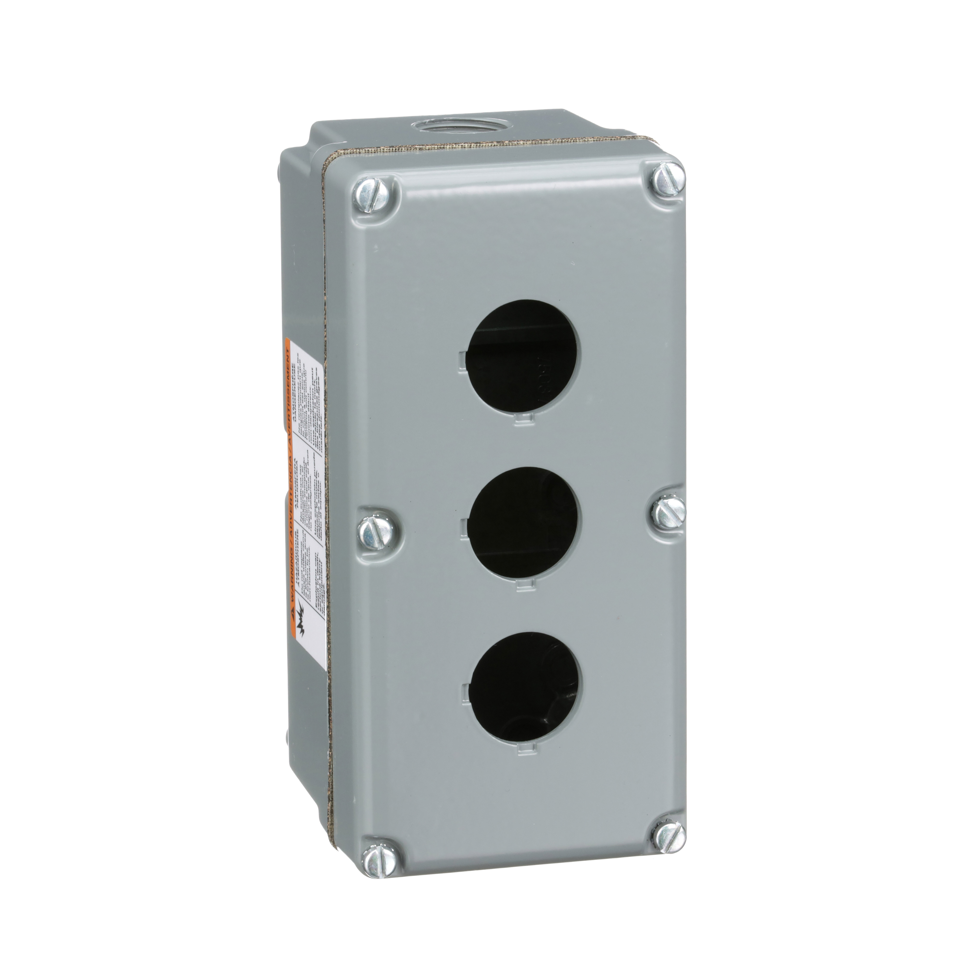 30mm Push Button, Types K or SK, empty push button enclosure, cast aluminium, three 30 mm holes, NEMA 4 and 13