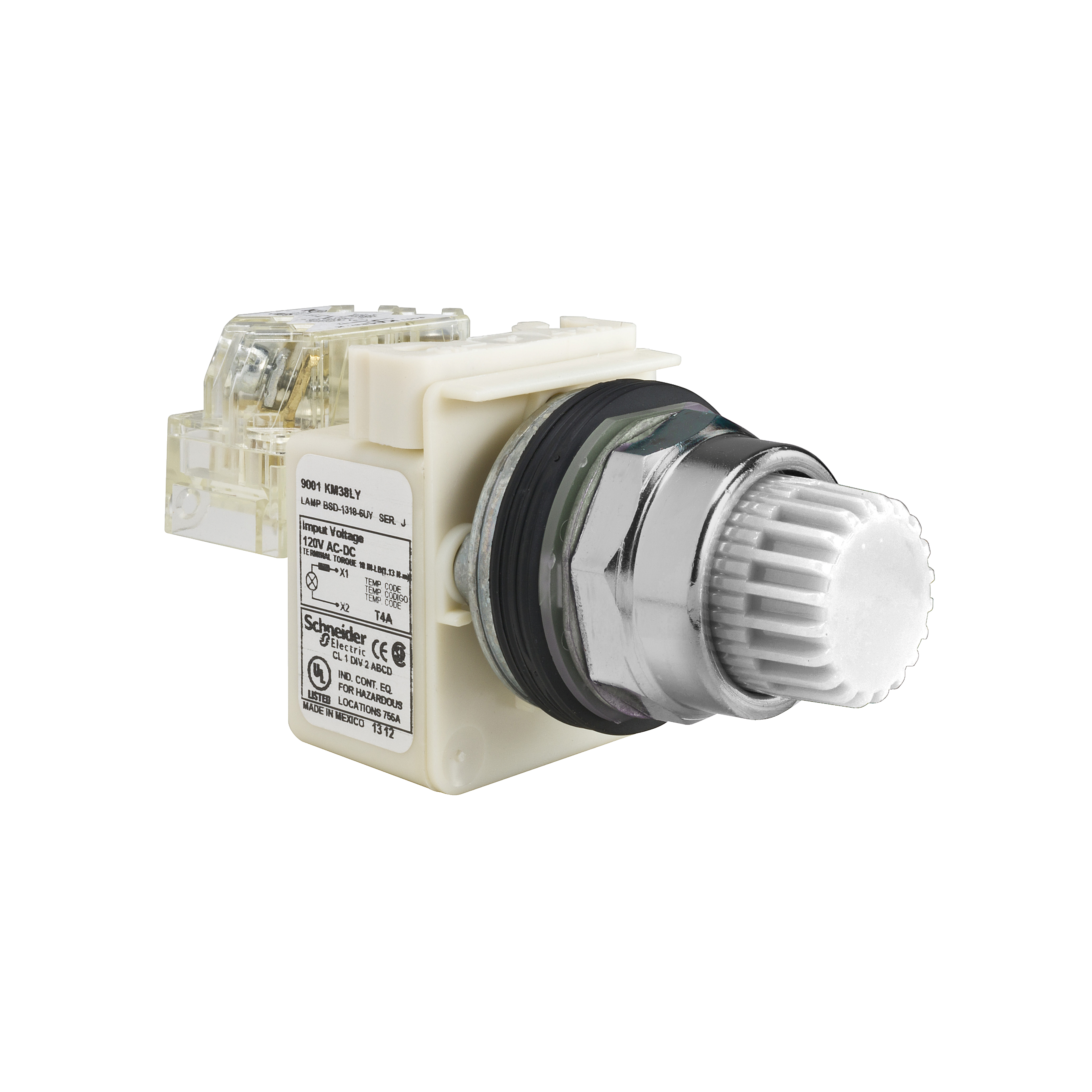 Product image for SQD 9001K2L38LWWH13 PUSHBUTTON 600V