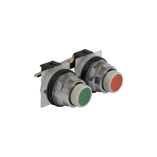 9001kr11gr Green Red Pushbutton O 30 Mechanically Interlocked Maintained W O Contact Schneider Electric Usa