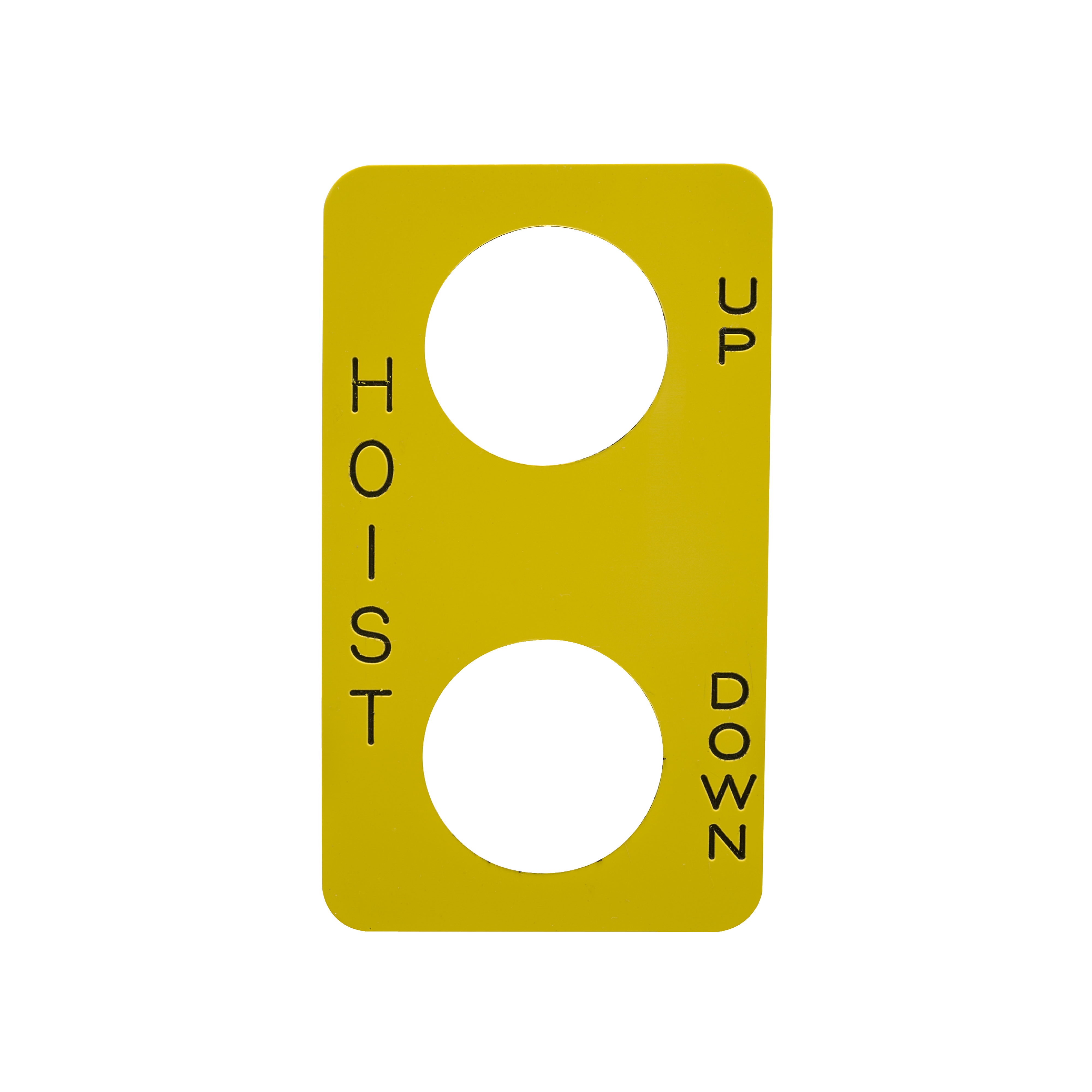 Legend plate, Harmony 9001SK, 30mm, for control station, yellow, black marked CUSTOM