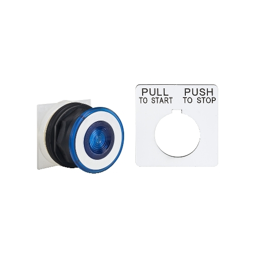 9001skr9l Pushbutton O 30 Plastic Bezel Mushroom Head O 41 Mm Blue W O Contact Schneider Electric Usa