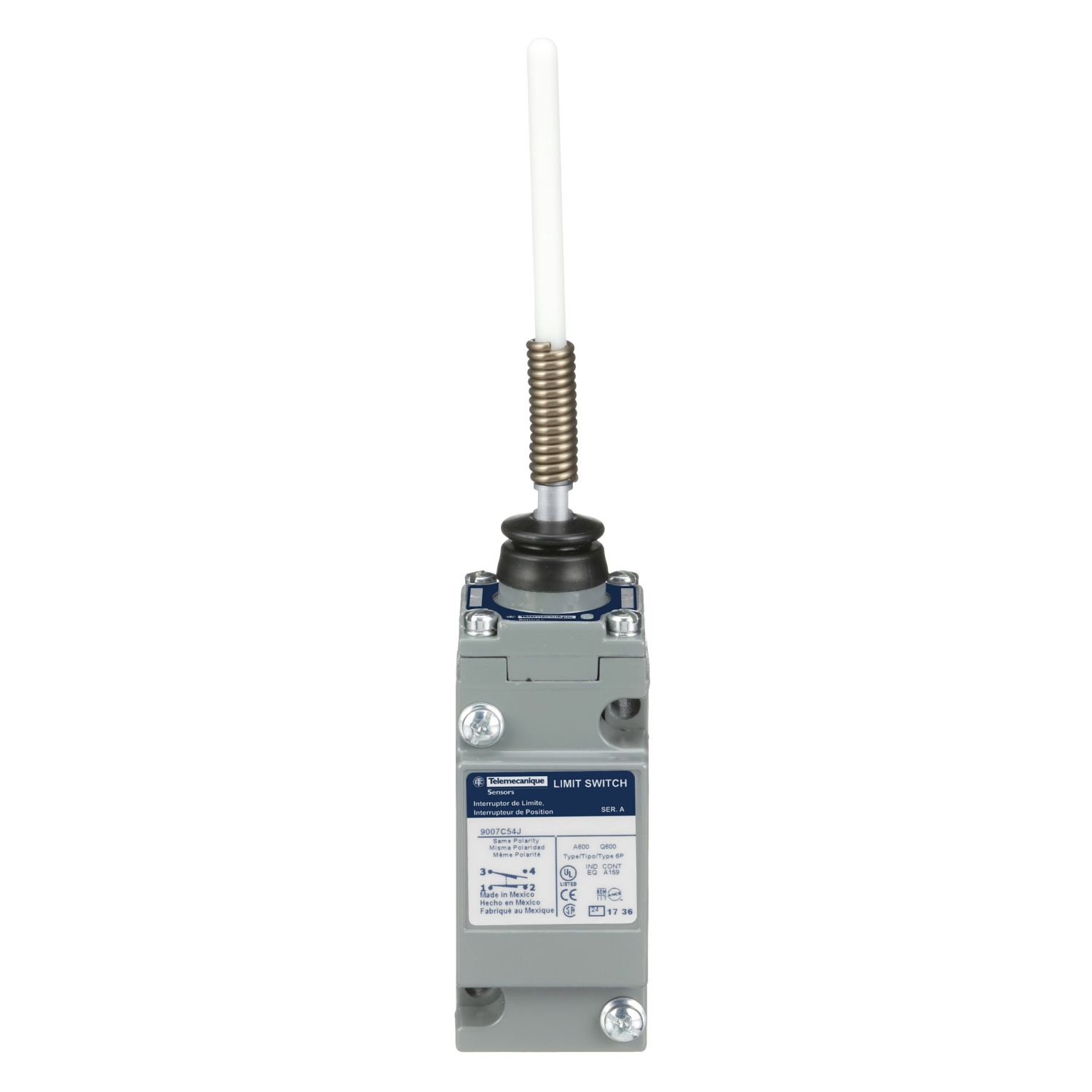 9007C54J - limit switch, 9007C, full body, wobble stick head, spring  return, 1 NO and 1 NC, NEMA 4 and 13 | Schneider Electric USA