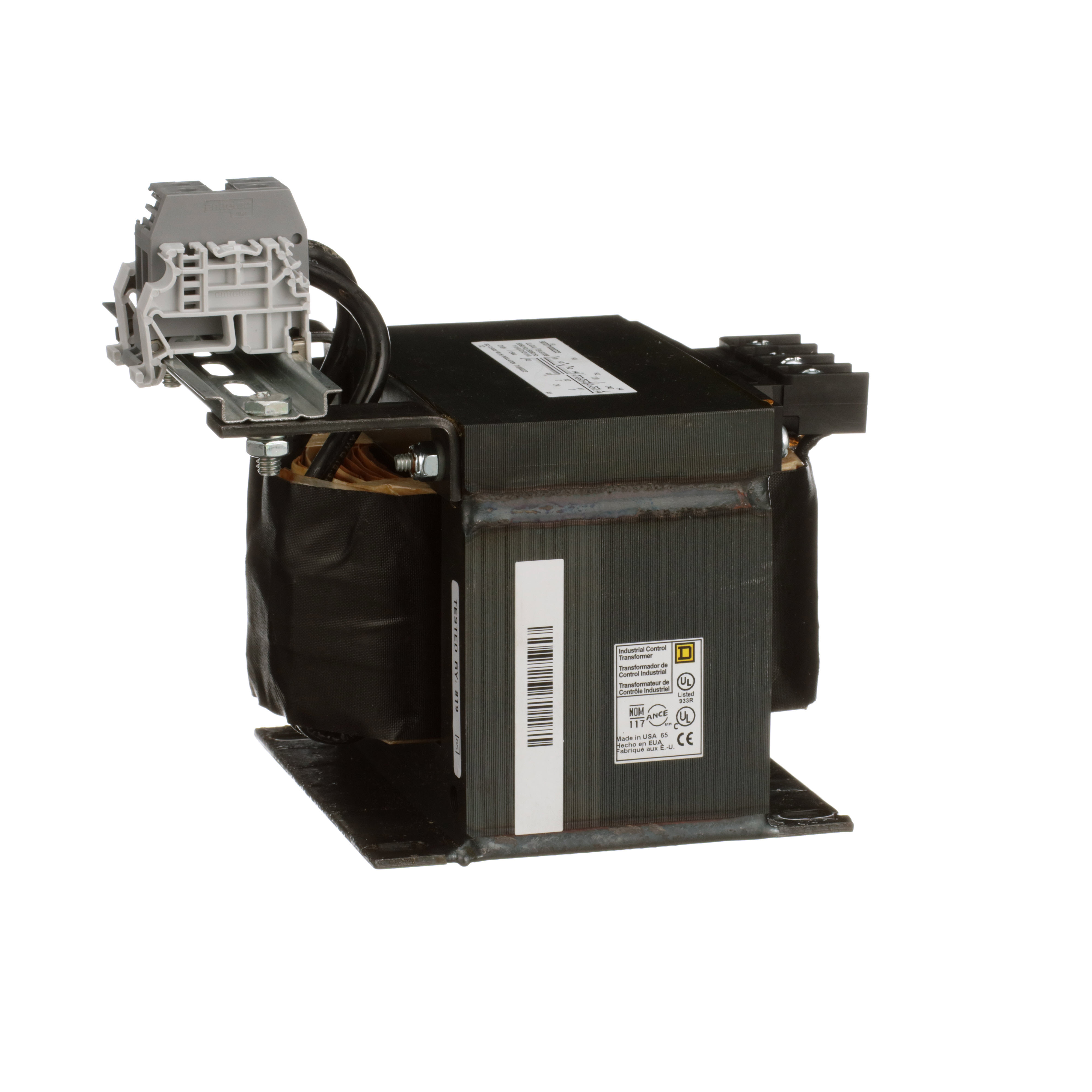 Industrial control transformer, Type T, 1 phase, 1000VA, 120x240V primary, 24V secondary, 50/60Hz