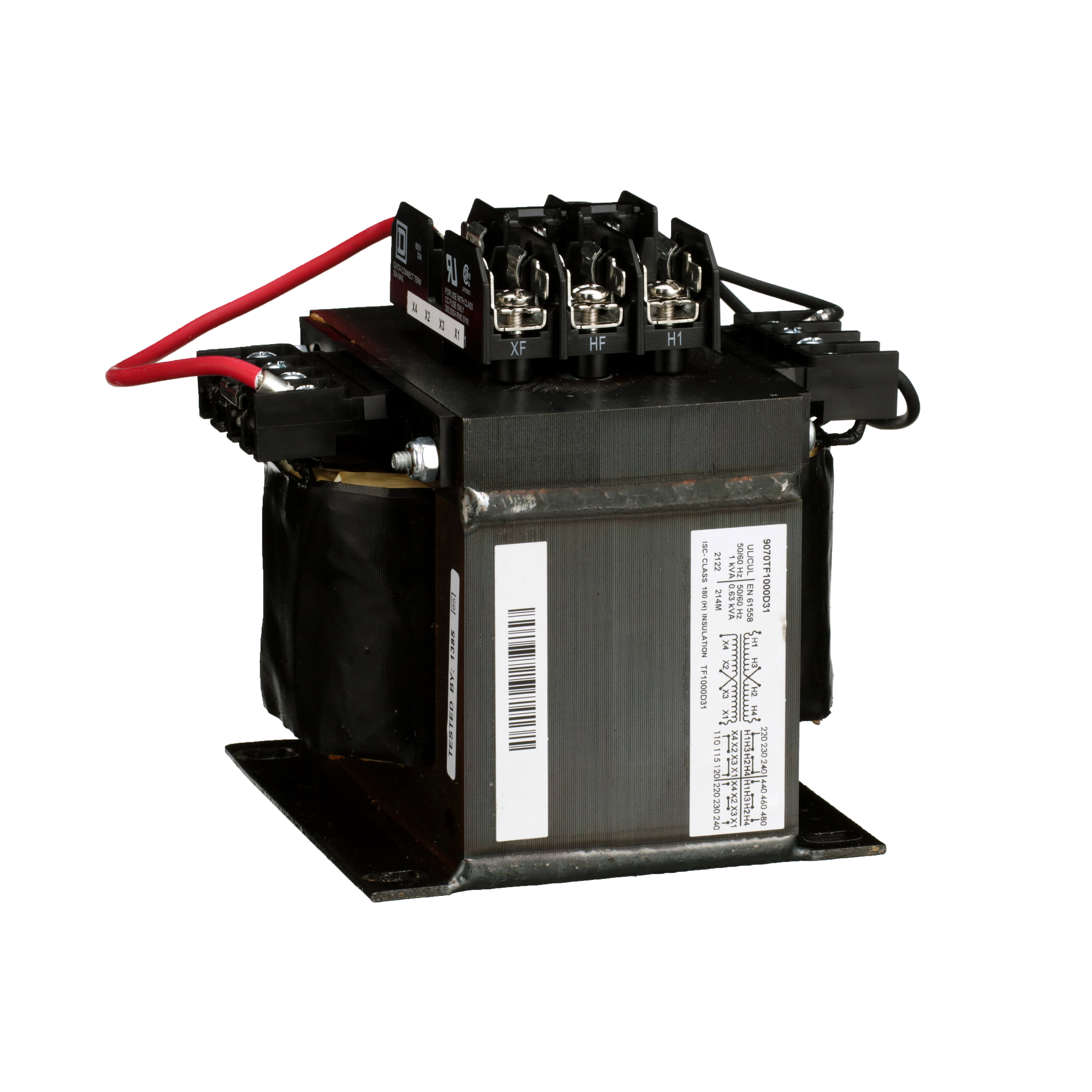 Industrial control transformer, Type TF, 1 phase, 1000VA, 240x480V primary, 120/240V secondary, 50/60Hz
