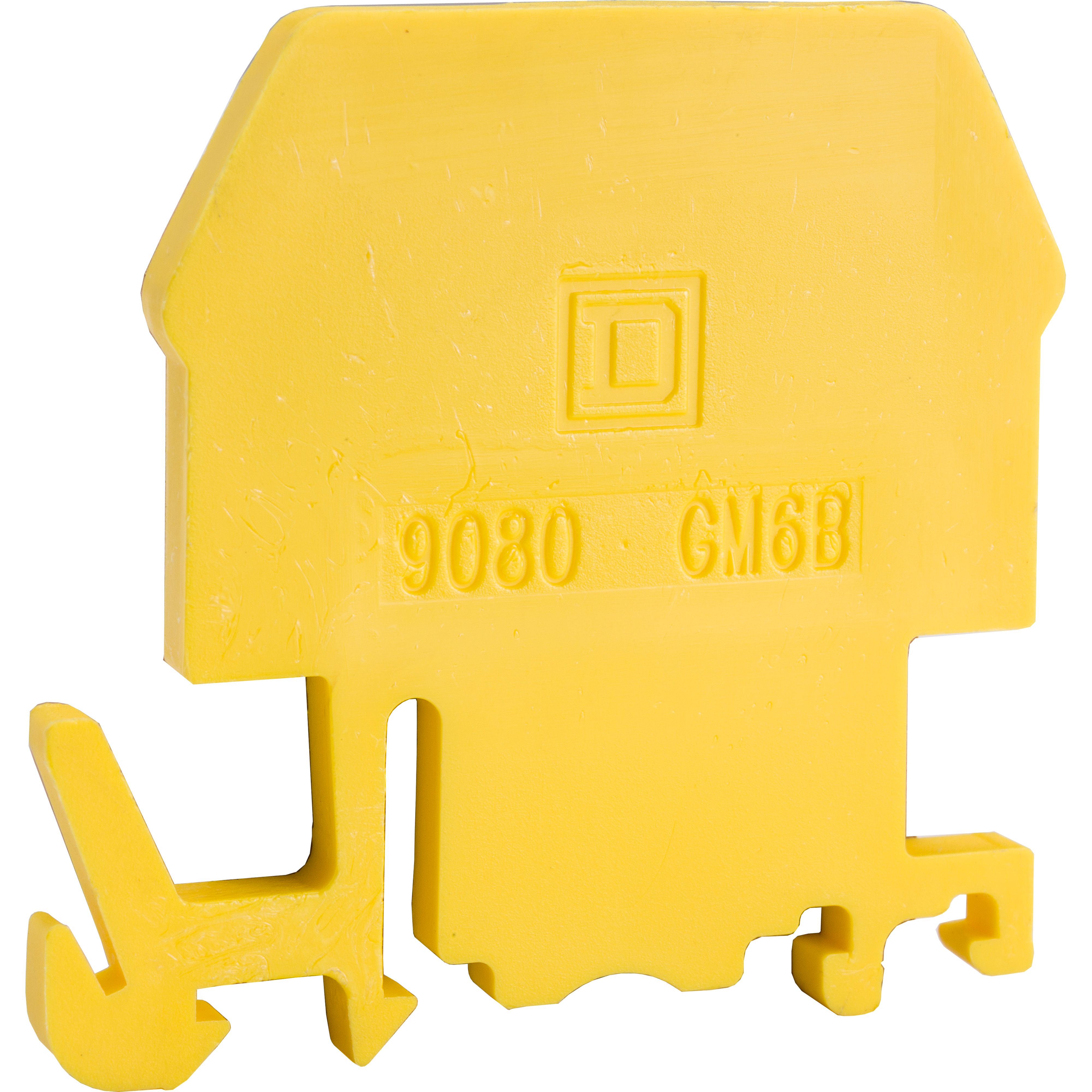 Terminal block, Linergy, end barrier, yellow color, for 9080GM6 or 9080GR6 terminal block