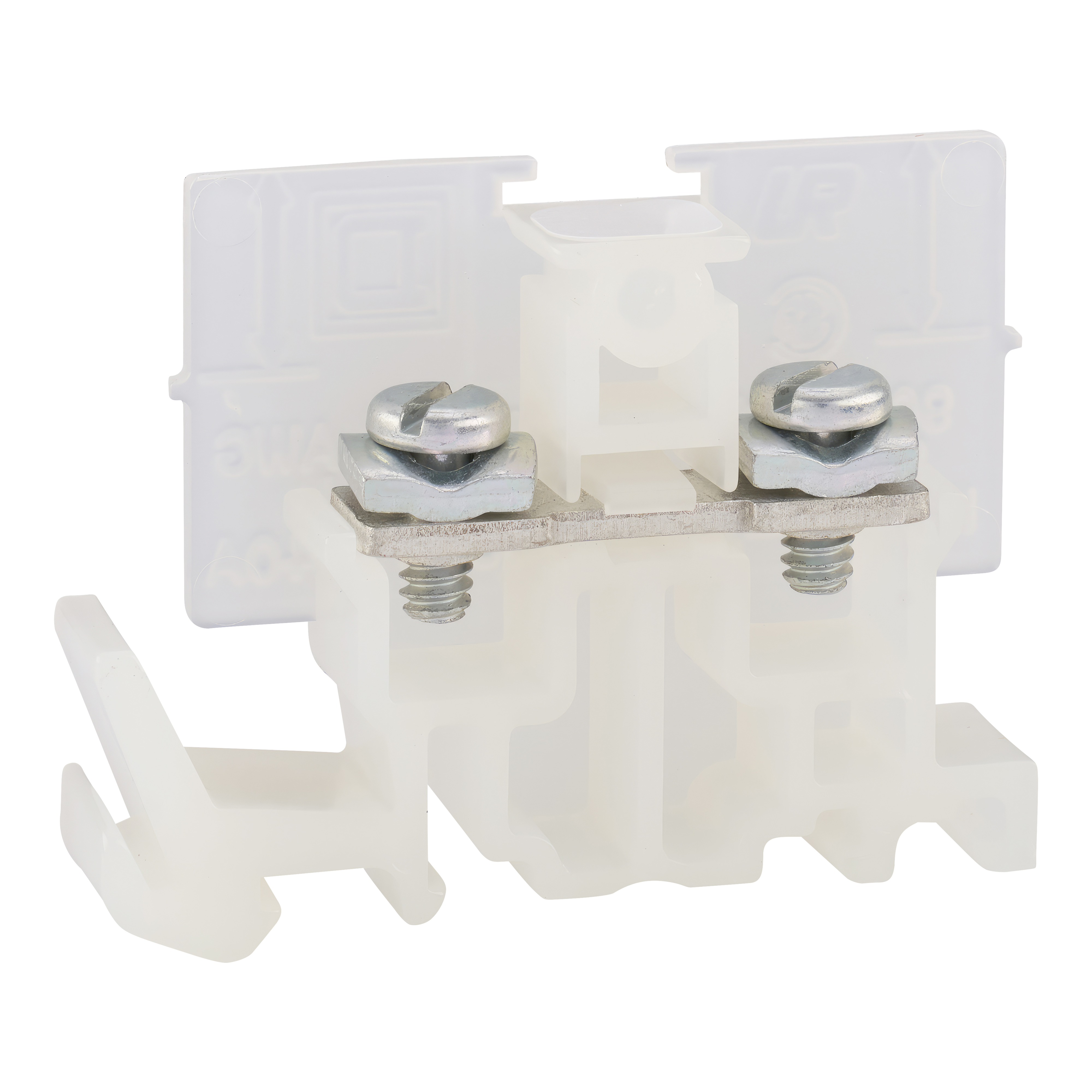 Terminal block, Linergy, pressure wire connector, natural colored block, 40A, 600V