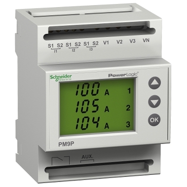 PM9 series Schneider Electric DIN-rail mounted energy meter for LV networks