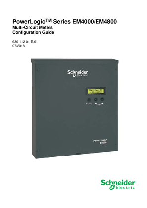 PowerLogicTM Series EM4000/EM4800 Multi-Circuit Meters Configuration Guide