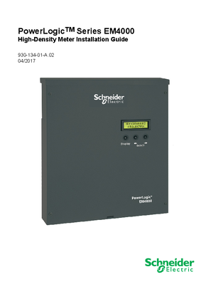 PowerLogicTM Series EM4000 Multi-Circuit Meters Installation Guide