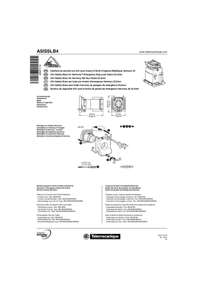 ASISSLB4 AS-Interface Safety interface for metal emergency stop, diam 22