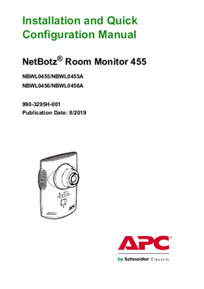 NetBotz 455 Installation and Quick Configuration Manual
