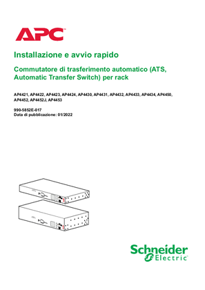 Rack ATS Quick Startup and Installation Guide