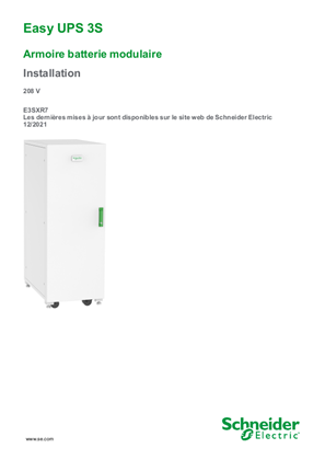 Easy UPS 3S Armoire batterie modulaire Installation