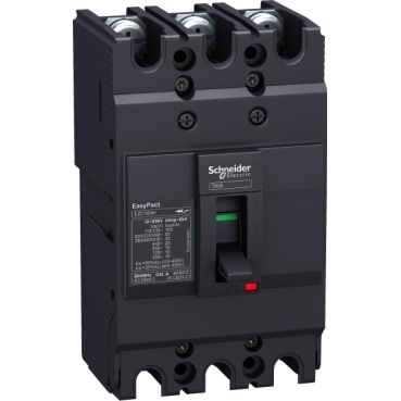 EasyPact EZC Schneider Electric MCCB (Icu≠Ics) with fixed settings, rated for 15 to 600A, ideal for simple applications in smaller building