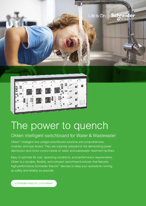 Okken intelligent switchboard for Water & Wastewater - The power to quench