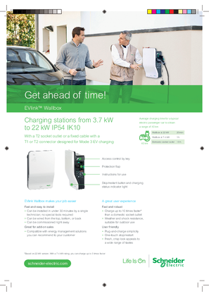 EVlink wallbox T2S socket outlet partner leaflet