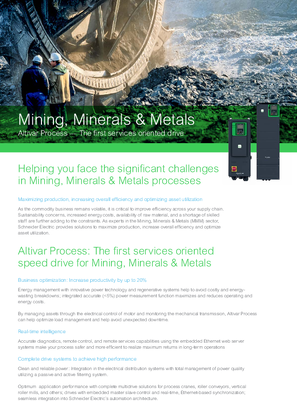Altivar Process variable speed drive for Mining, Minerals & Metals