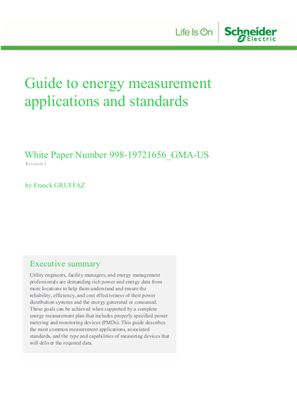 Guide to energy measurement applications and standards