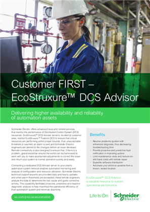 EcoStruxure DCS Advisor - Customer FIRST