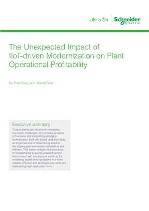 The Unexpected Impact of IIoT-driven Modernization on Plant Operational Profitability
