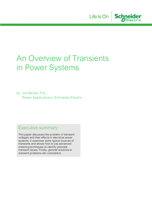 An Overview of Transients in Power Systems