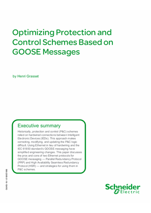 Optimizing Protection and Control Schemes Based on GOOSE Messages