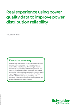 Real experience using power quality data to improve power distribution reliability