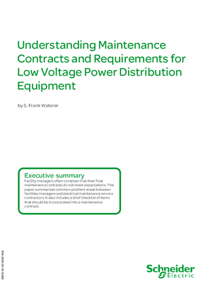 Understanding Maintenance Contracts and Requirements for Low Voltage Power Distribution Equipment