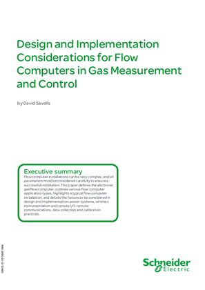 Design and Implementation Considerations for Flow Computers in Gas Measurement and Control