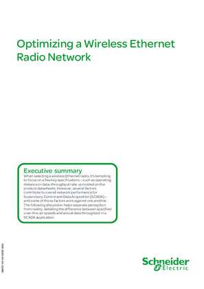 Optimizing a Wireless Ethernet Radio Network