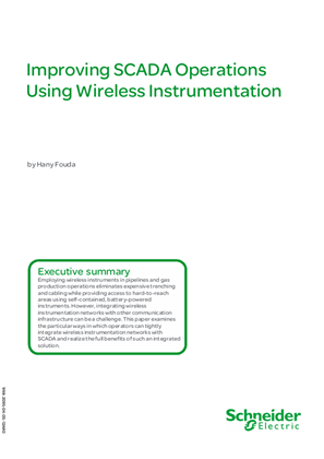 Improving SCADA Operations Using Wireless Instrumentation