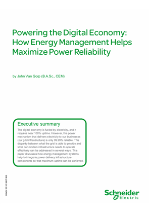 Powering the Digital Economy: How Energy Management Helps Maximize Power Reliability