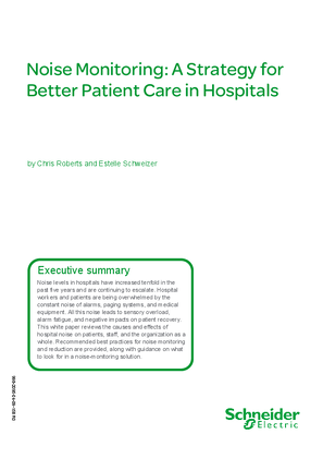 Noise Monitoring: A Strategy for Better Patient Care in Hospitals