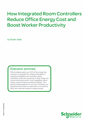 How Integrated Room Controllers Reduce Office Energy Cost and Boost Worker Productivity
