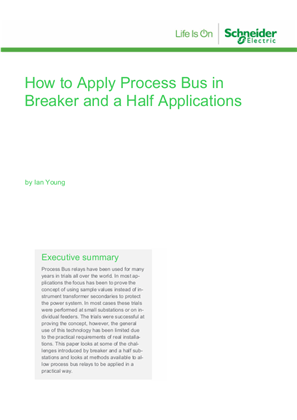 How to Apply Process Bus in Breaker and a Half Applications