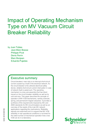 Impact of Operating Mechanism Type on MV Vacuum Circuit Breaker Reliability