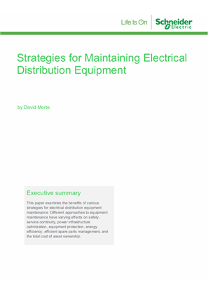 Strategies for Maintaining Electrical Distribution Equipment