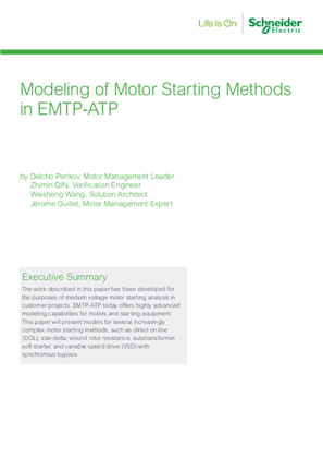 Modeling of Motor Starting Methods in EMTP-ATP