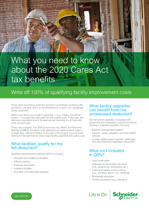 What facility managers need to know about the 2020 CARES Act tax benefits Brochure