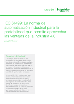 IEC 61499: La norma de automatización industrial para la portabilidad que permite aprovechar las ventajas de la Industria 4.0